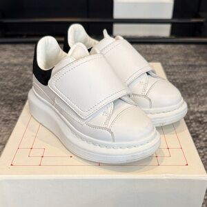 Alexander McQueen Kids White and Black Sneakers